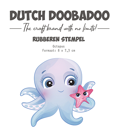 497.004.035 - Dutch DooBaDoo - Rubber stamp Octopus