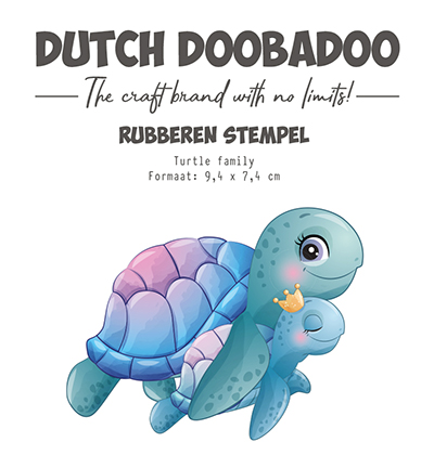 497.004.036 - Dutch DooBaDoo - Rubber stamp Turtle Family