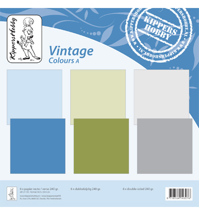 Vintage colors A - Atbelle - Vintage colors A, 6 Bogen, doppelseitig, uni, 240 grs