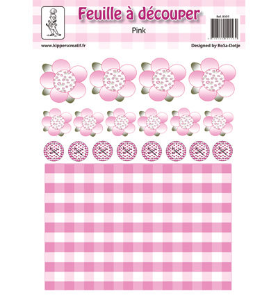 8301 - Rosa Dotje - Pink 2, bloemen
