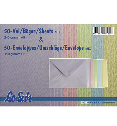410.731 - Le Suh - (50) Kit Papier et Enveloppes, 6 couleurs