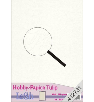 412731 - Le Suh - Hobbypapier Tulip, Wit
