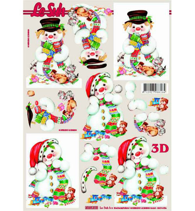 4169.313 - Le Suh - sneeuwpop, kerst, hond, poes, kat, trein, speelgoed