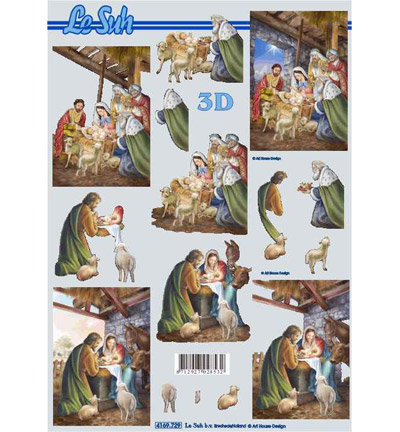 4169.729 - Le Suh - crèche, noël, bébé, mouton, joseph, marie, jésus, mages, âne