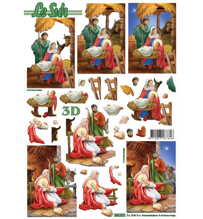 680.025 - Le Suh - Feuille 3D pré-découper - A4 pré-découpé