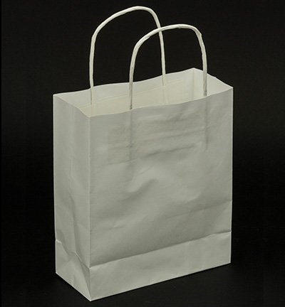 21800 - Folia - Kraft Paper Bags, White 18x8x21cm