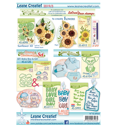 10.4964 - Leane Creatief - A5 Trifold leaflets with overview new collection 2019-3