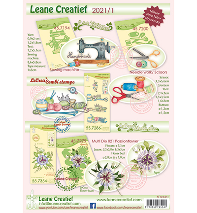 10.5541 - Leane Creatief - A5  leaflet with overview new collection  2021-1