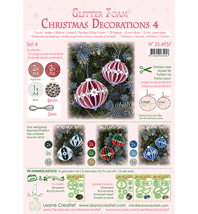 25.4957 - Leane Creatief - Christmas Decorations Set 4