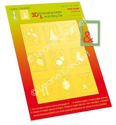 359.563 - Leane Creatief - 3D Prägeschablone, für Briefmarke, Weihnachten