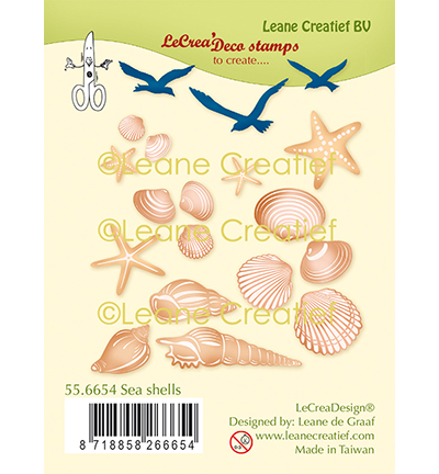 55.6654 - Leane Creatief - LeCreaDesign® clear stamp Sea shells