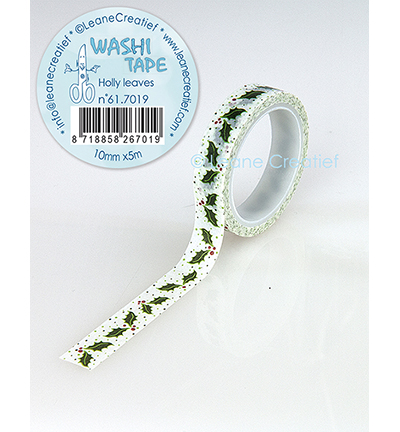 61.7019 - Leane Creatief - Washi tape Stechpalme Blätter