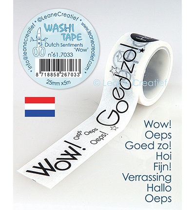61.7033 - Leane Creatief - Washi tape Niederländische Worten 1 -Wow-