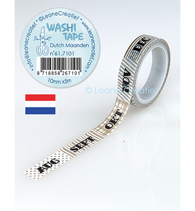 61.7101 - Leane Creatief - Washi tape Niederländisch Maanden