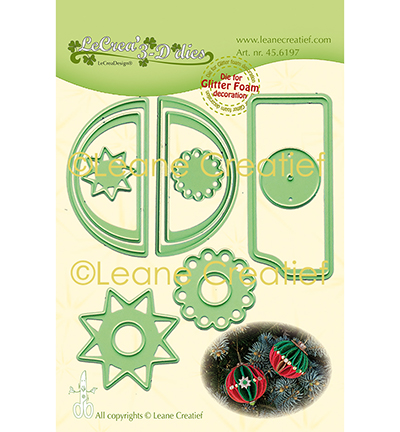 45.6197 - Leane Creatief - Glitter Foam decoration Christmas Ornament(ball) smooth cutting die