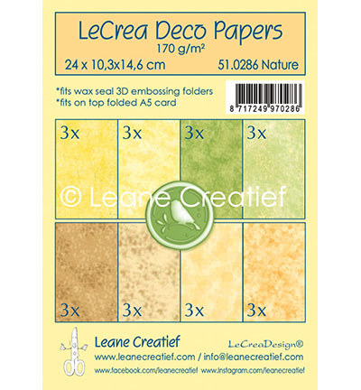 510.286 - Leane Creatief - Deco papier gaufrage set Nature