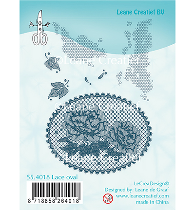 55.4018 - Leane Creatief - Lace oval Roses