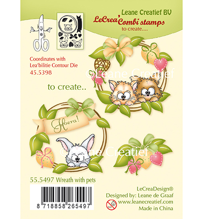 55.5497 - Leane Creatief - Wreath with pets