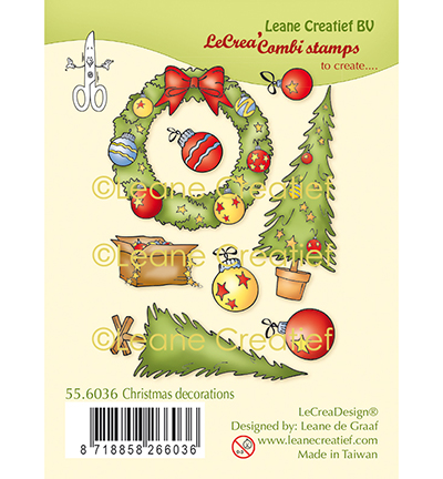 55.6036 - Leane Creatief - Combi clear stamp Christmas decorations