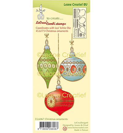 55.6067 - Leane Creatief - Combi clear stamp Christmas ornaments