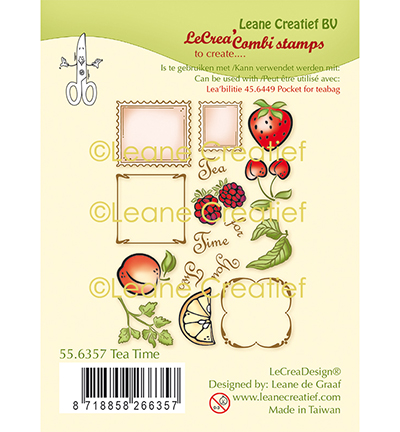 55.6357 - Leane Creatief - Combi clear stamp Heure du thé