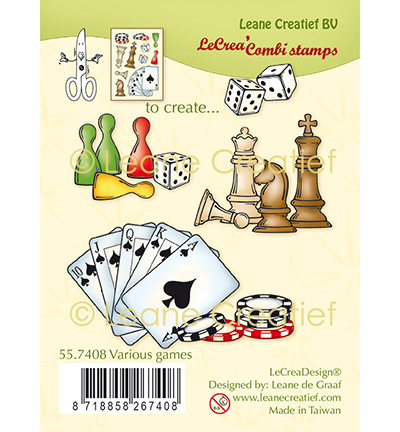 557.408 - Leane Creatief - Combi clear stamp Various games