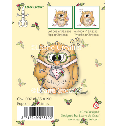 55.8190 - Leane Creatief - Owl Popco at Christmas
