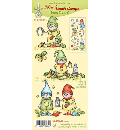 558.726 - Leane Creatief - Combi clear stamp, Nains