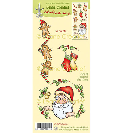 558.795 - Leane Creatief - Combi clear stamp Santa