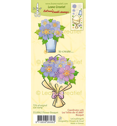 558.962 - Leane Creatief - Tampon clair à combiner Bouquet de fleurs