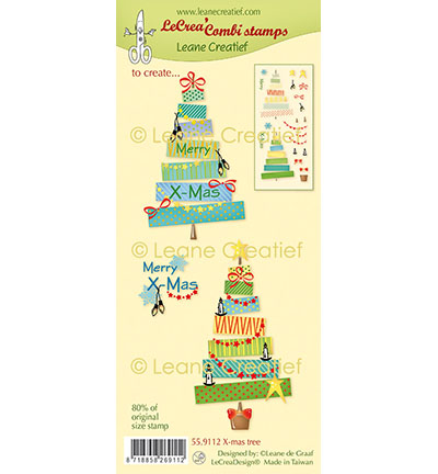 559.112 - Leane Creatief - Combi clear stamp, Kerstboom