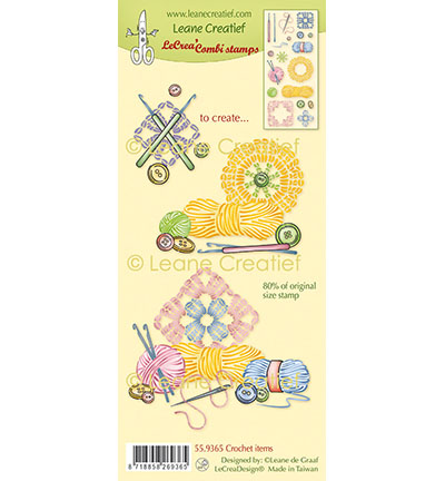 55.9365 - Leane Creatief - Combi clear stamp, Haken & breien