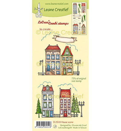 559.518 - Leane Creatief - Silikon Kombi Stempel, Hausszene