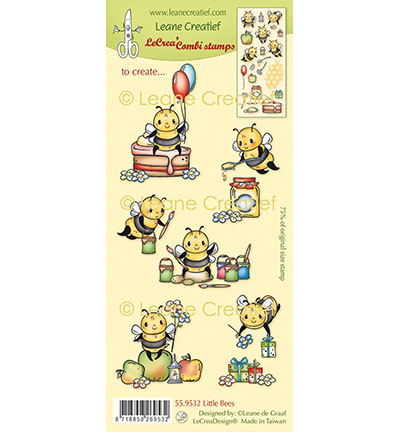 559.532 - Leane Creatief - Silikon Kombi Stempel, Bienen