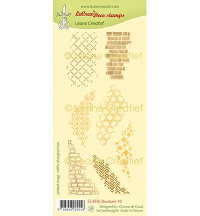 559.556 - Leane Creatief - Silikon Kombi Stempel, Strukturen 10