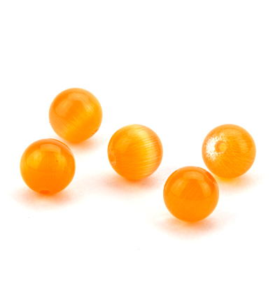 C-01-6mm, color 4 - Kippers - (15) tiger eye bead, round, orange