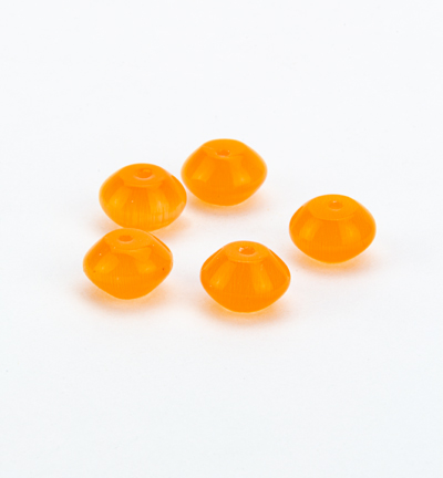 C-07-5x8mm, color 4 - Kippers - (20) tijgeroog kraal, ovaal, oranje