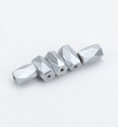 CY1007 silverplated - Kippers - (20) Magenetisch kraal, zilverkleur