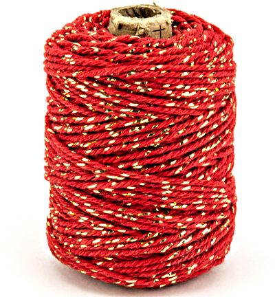 1050.5002.20 - Vivant - Ficelle en coton luxe, or/rouge