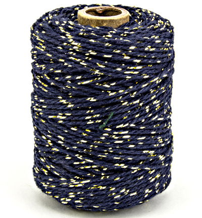 1050.5002.44 - Vivant - Baumwollkordel luxe, gold / dark blue