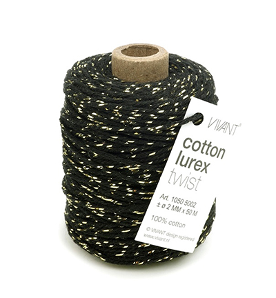 1050.5002.89 - Vivant - Cotton cord luxe, gold / black
