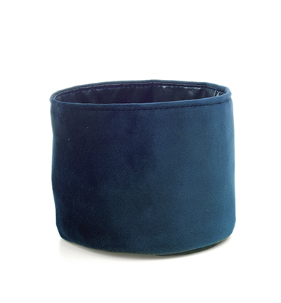5354D.1113.44 - Vivant - Velvet Deluxe Pot Basket, Dark Blue