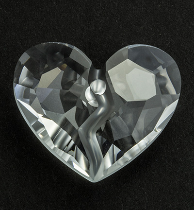 6263 Crystal 36mm - Swarovski - (1) Forever Heart Crystal