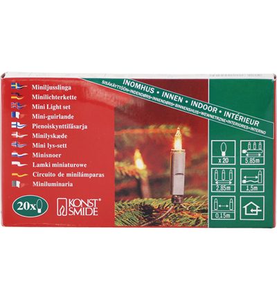 2112-002 - Kontsmide - Miniverlichting, green draad, 20 lampjes