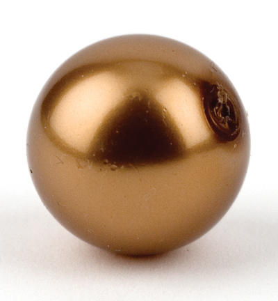 G 1725 - Kippers - (10) Perles Fines, 14mm, marron clair