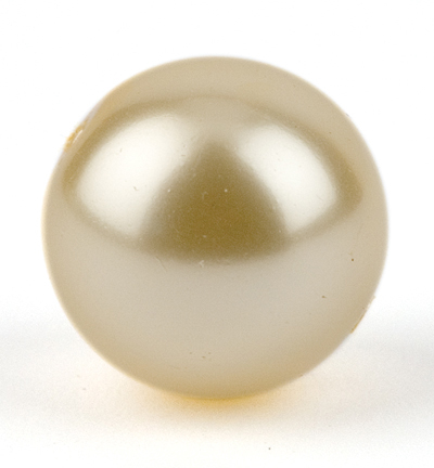 G 1107 - Kippers - (6) Perles Fines, 16mm, crème