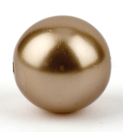 G 1702 - Kippers - (10) Perles Fines rondes, 14mm, marron/beige