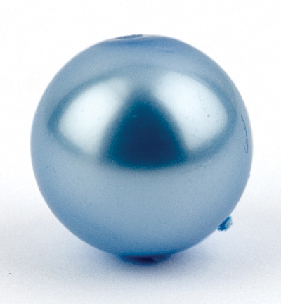G 1409 - Kippers - (30) Perles Fines Rondes, 10mm, Bleu clair