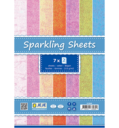 8.2046 - JeJe - Sparkling Sheets A5, Assorti