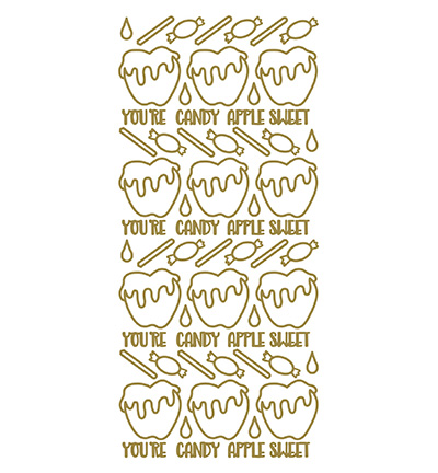 565200 G/G - JeJe - 10 Stickers Gold/Gold, Candy Apple